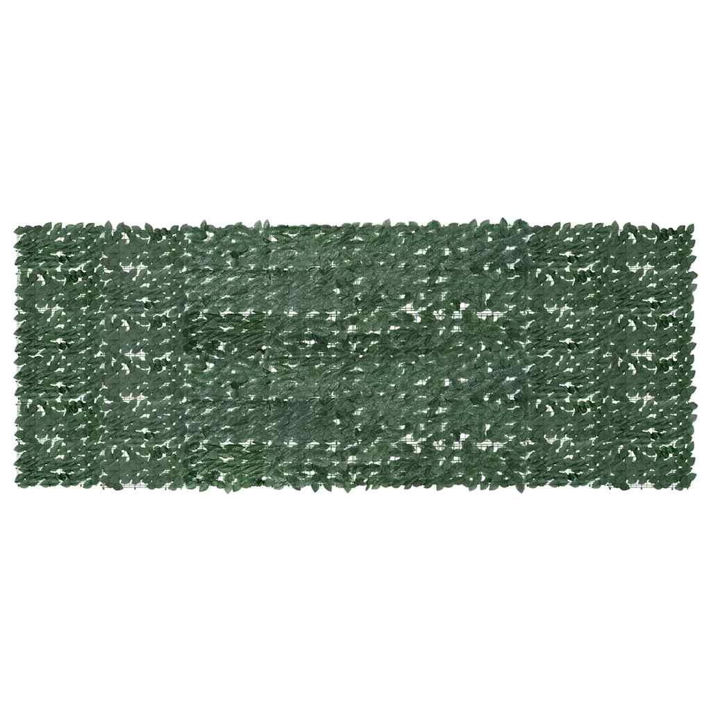 Sötétzöld leveles erkélyparaván 400 x 150 cm