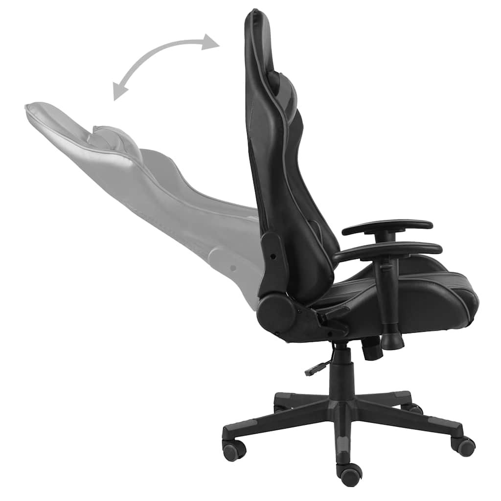 Szürke PVC forgó gamer szék 5