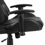 Szürke PVC forgó gamer szék 6