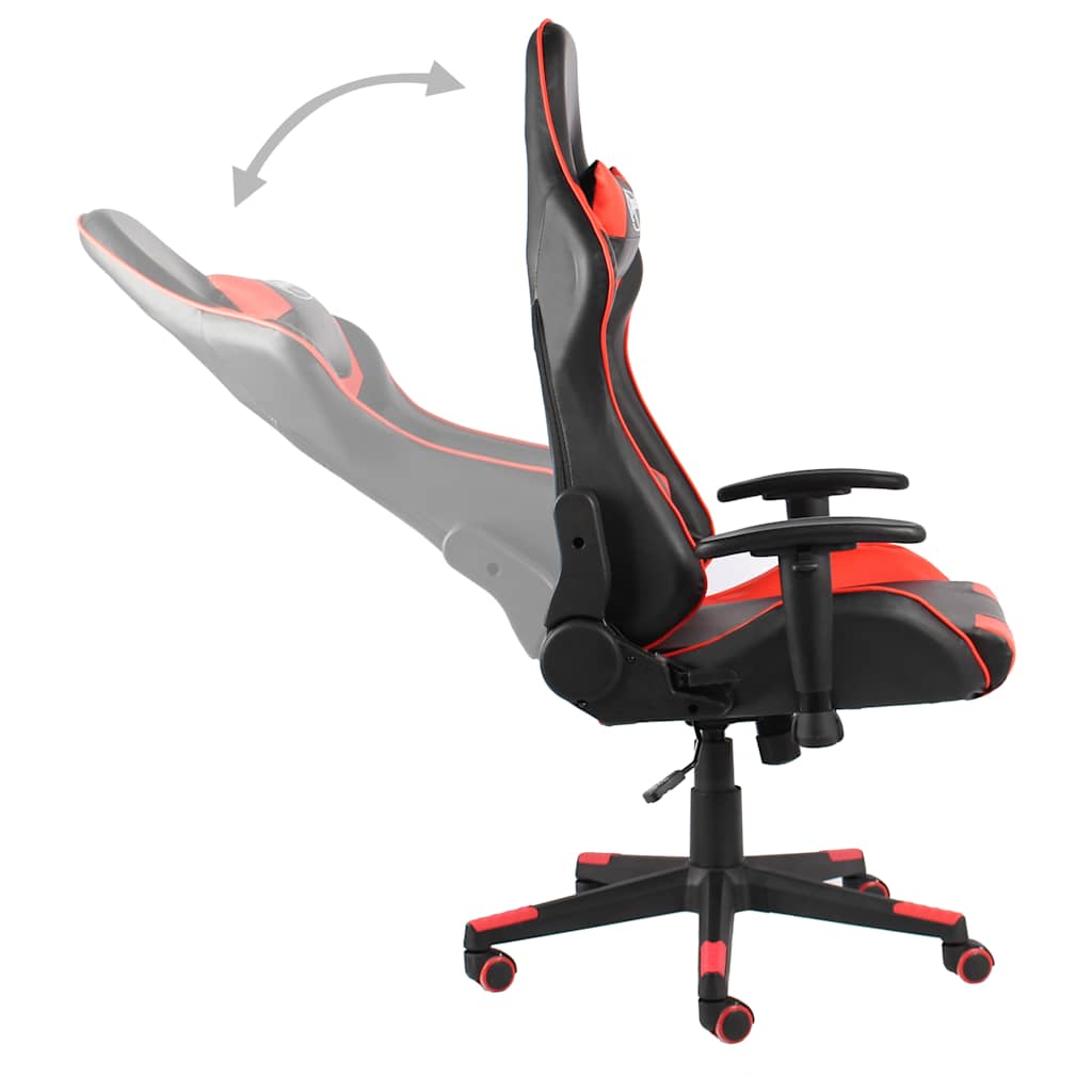 Piros PVC forgó gamer szék 6