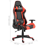 Piros PVC forgó gamer szék 8