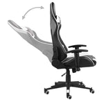 Fehér PVC forgó gamer szék 4