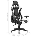 Fehér PVC forgó gamer szék 7