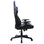 Fekete és kék műbőr gamer szék 5
