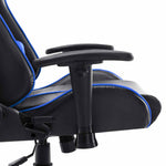 Fekete és kék műbőr gamer szék 7