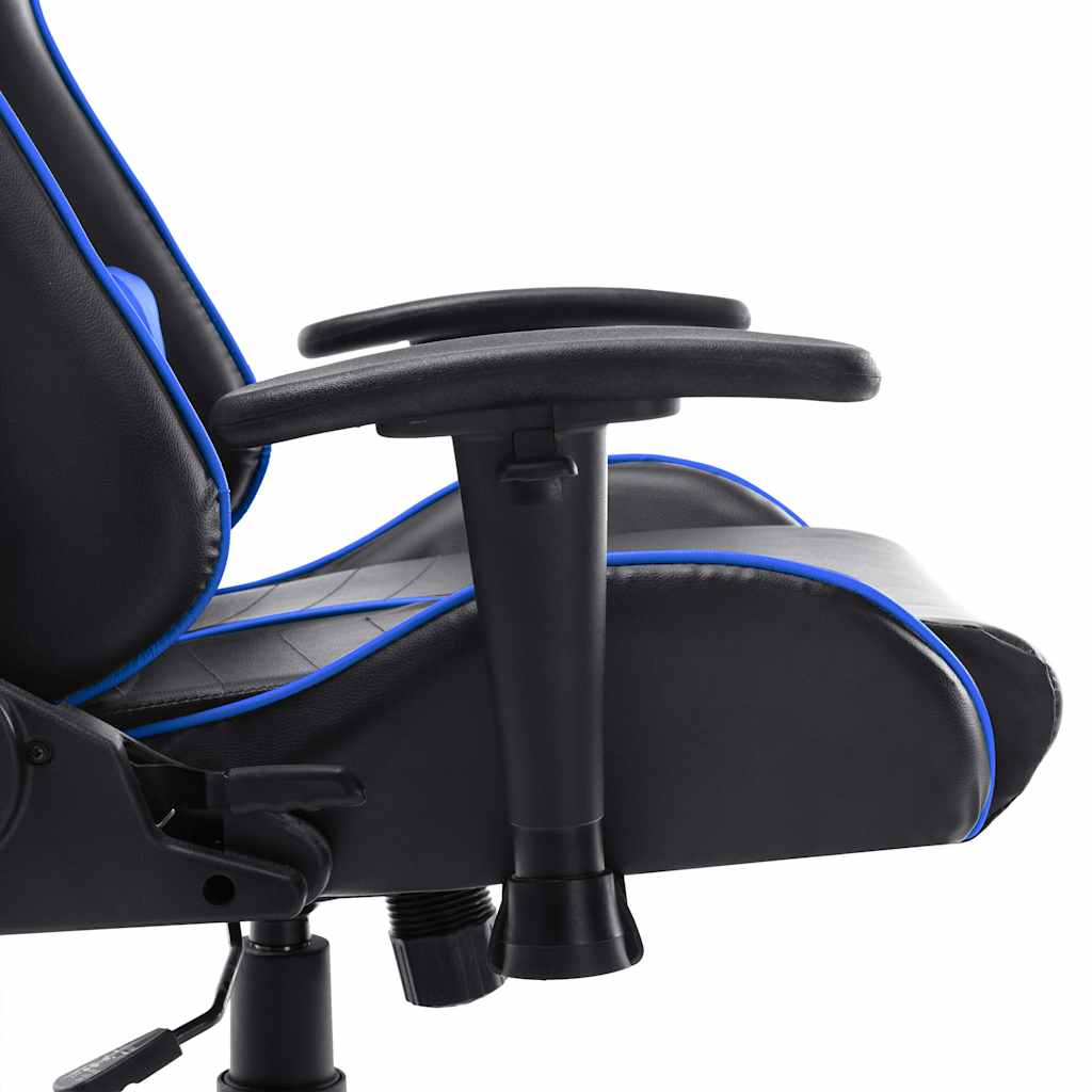 Fekete és kék műbőr gamer szék 7
