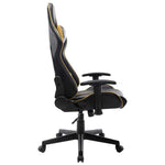 Fekete és arany színű műbőr gamer szék 3