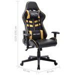 Fekete és arany színű műbőr gamer szék 8