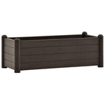 Kávészínű kerti PP magaságyás 100 x 43 x 35 cm 2