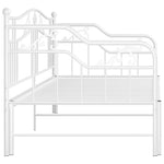 Fehér fém kihúzható kanapéágy-keret 90 x 200 cm 8