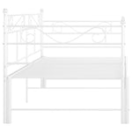 Fehér fém kihúzható kanapéágy-keret 90 x 200 cm 8