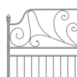 Szürke fém ágykeret matrac nélkül 140 x 200 cm 5