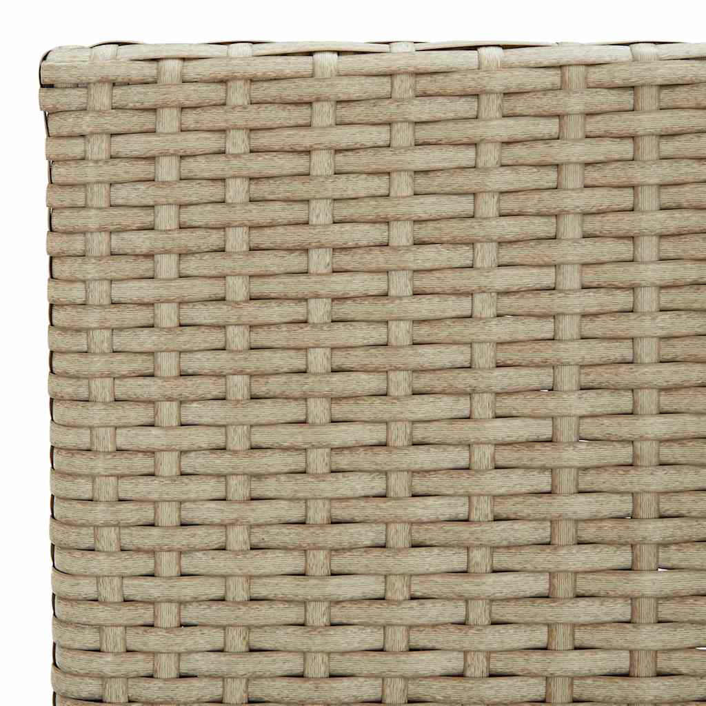 3 részes bézs polyrattan és üveg kerti étkezőgarnitúra 14