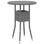 3 részes szürke polyrattan kerti étkezőgarnitúra 3