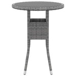 3 részes szürke polyrattan kerti étkezőgarnitúra 4