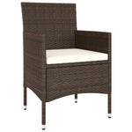 5 részes barna polyrattan kerti ülőgarnitúra 3
