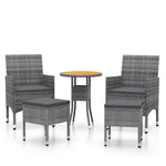 5 részes szürke polyrattan kerti ülőgarnitúra 2