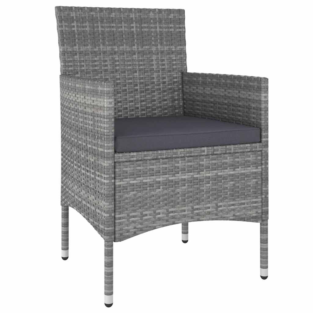 5 részes szürke polyrattan kerti ülőgarnitúra 3