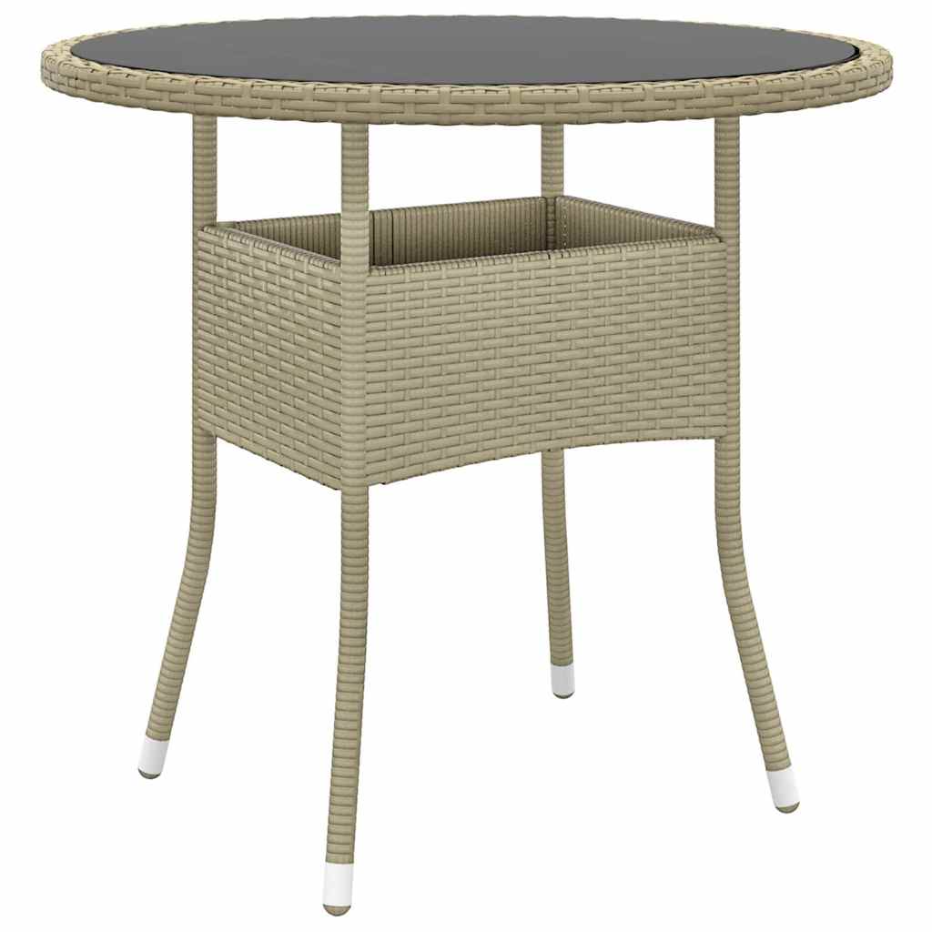 5 részes bézs polyrattan kerti étkezőgarnitúra 5