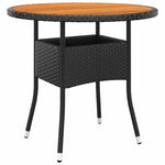 5 részes fekete polyrattan kerti étkezőgarnitúra 5