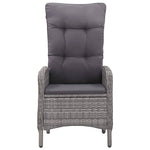 3 részes szürke polyrattan és üveg kerti étkezőgarnitúra 5