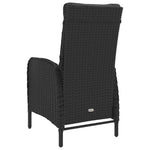 9 részes fekete polyrattan és üveg kerti étkezőgarnitúra 6