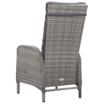 3 részes szürke polyrattan és üveg kerti bisztrószett 7