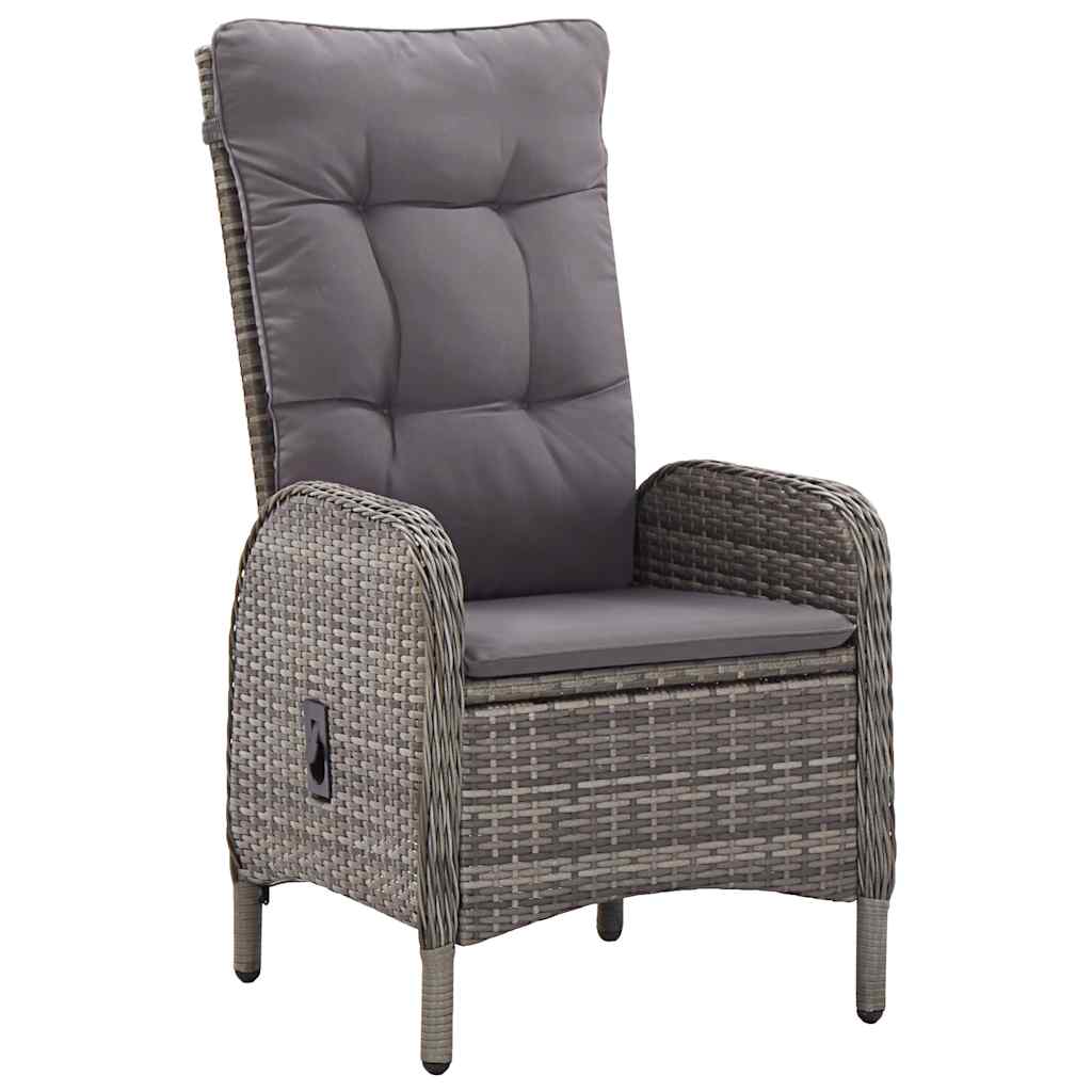 3 részes szürke polyrattan kerti bisztrószett 3
