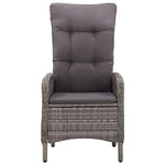 3 részes szürke polyrattan kerti bisztrószett 4