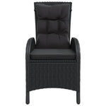 3 részes fekete polyrattan kerti bisztrószett 3