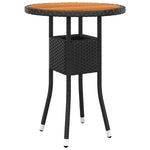 3 részes fekete polyrattan kerti bisztrószett 6