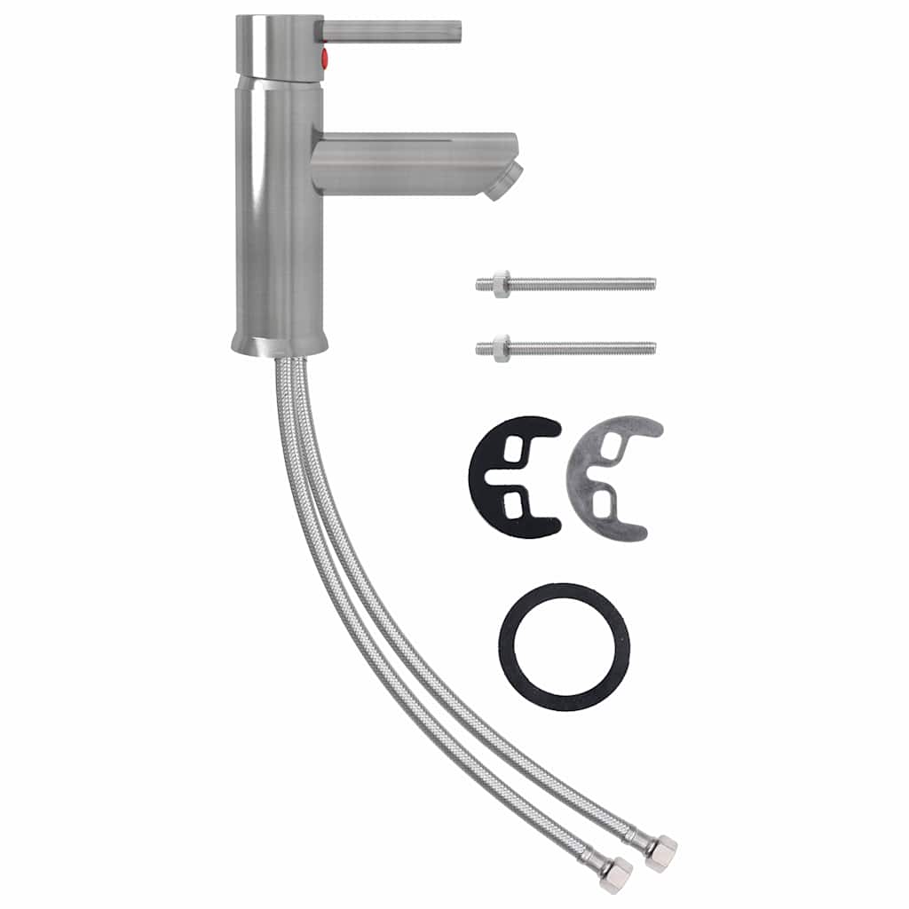 Ezüst fürdőszobai mosdócsaptelep 130 x 176 mm 2