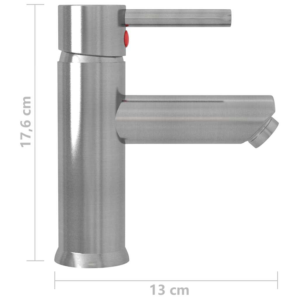 Ezüst fürdőszobai mosdócsaptelep 130 x 176 mm 5