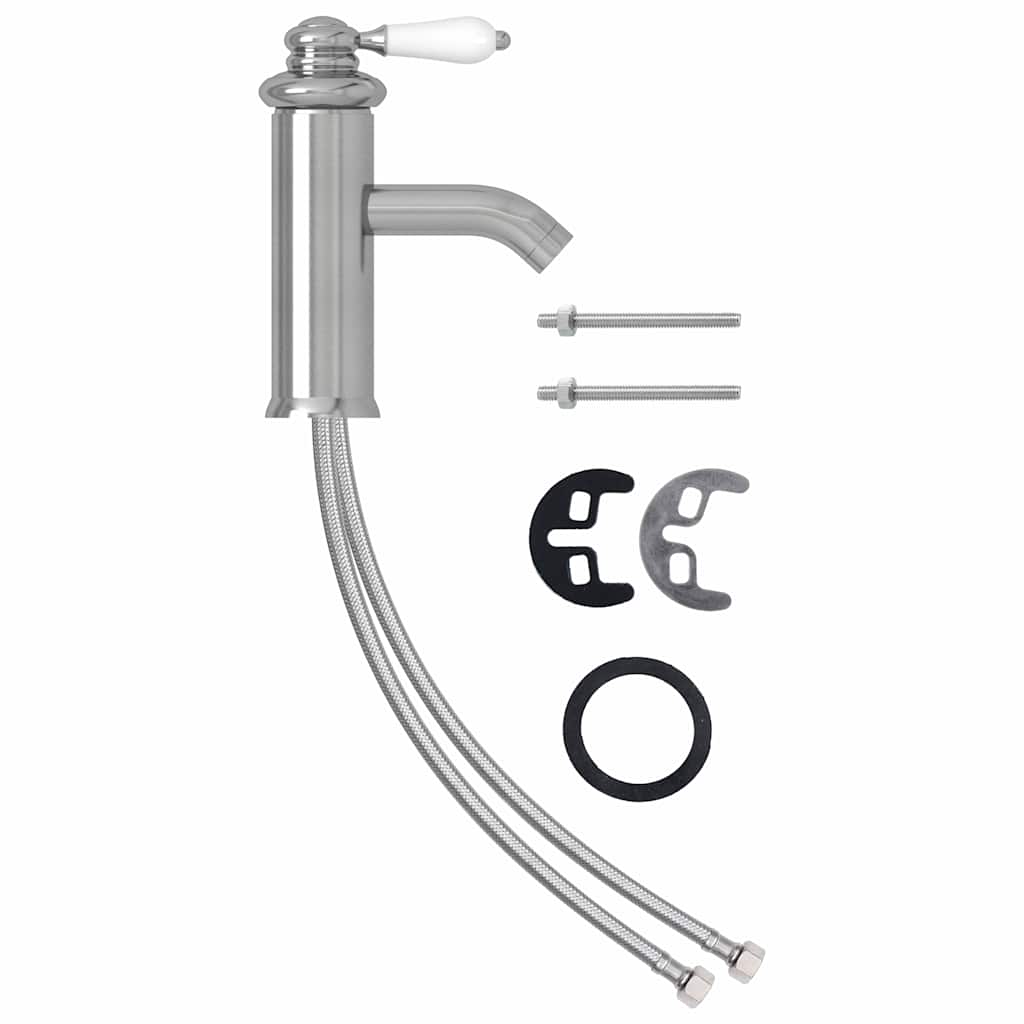 Ezüst fürdőszobai mosdócsaptelep 130 x 180 mm 2