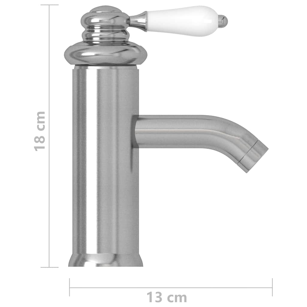 Ezüst fürdőszobai mosdócsaptelep 130 x 180 mm 5