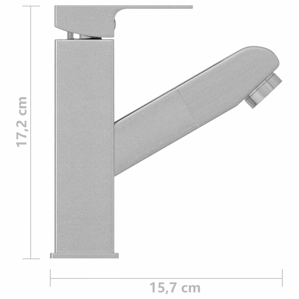 Ezüst kihúzható fürdőszobai mosdócsaptelep 157 x 172 mm 6