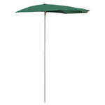 Zöld félköríves napernyő rúddal 180 x 90 cm 2