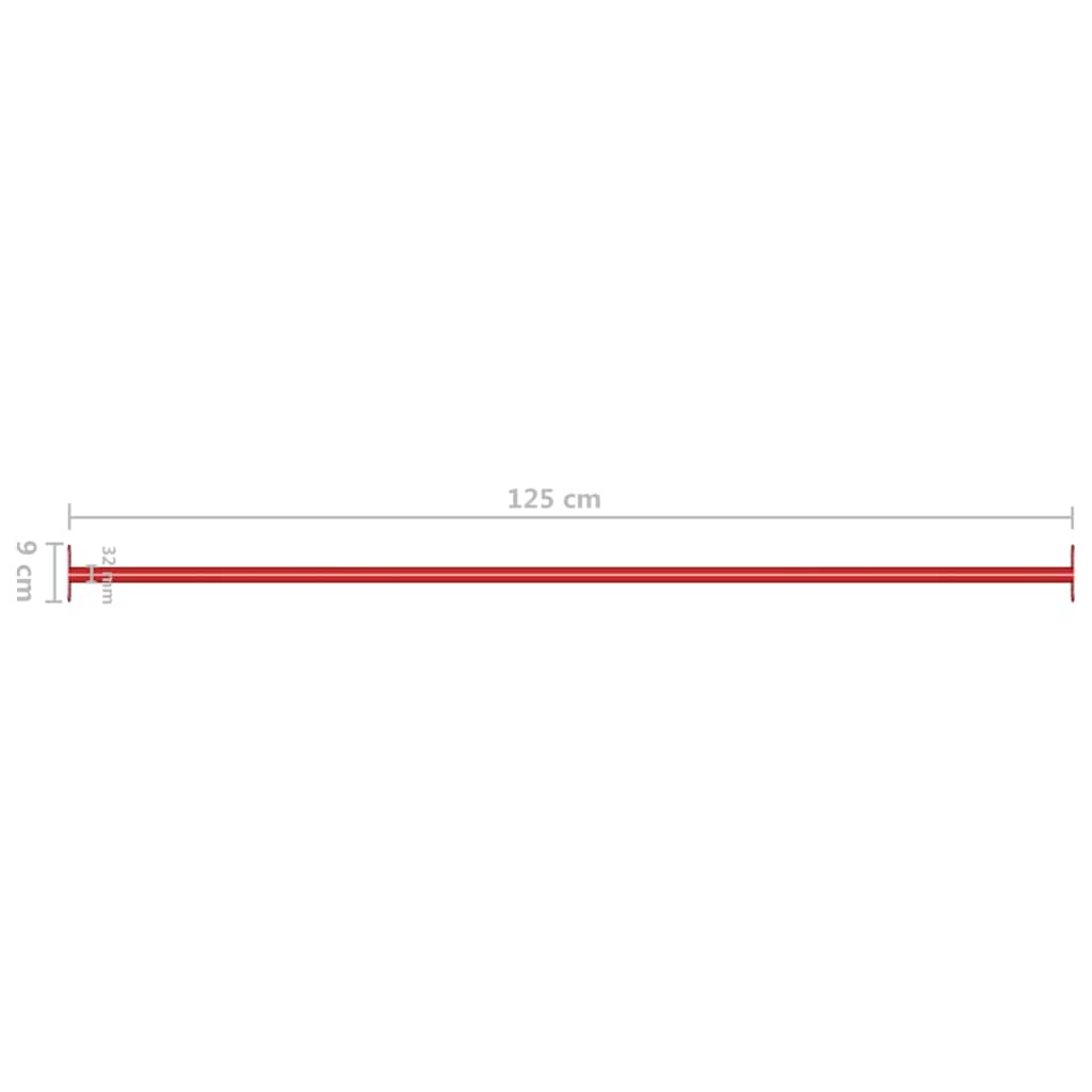 Piros acél húzódzkodó rúd 125 cm 6