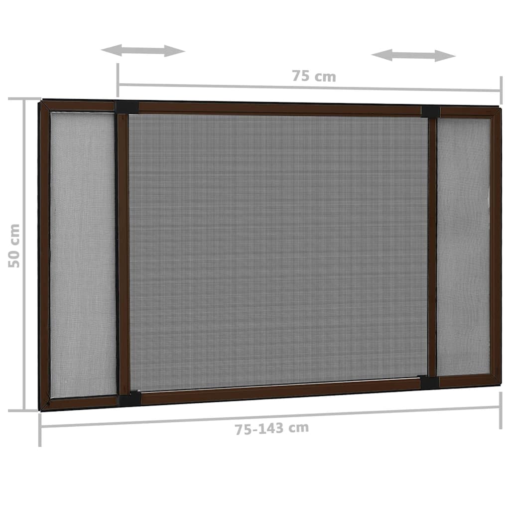 Barna lehúzható ablakszúnyogháló 70 x 150 cm 11