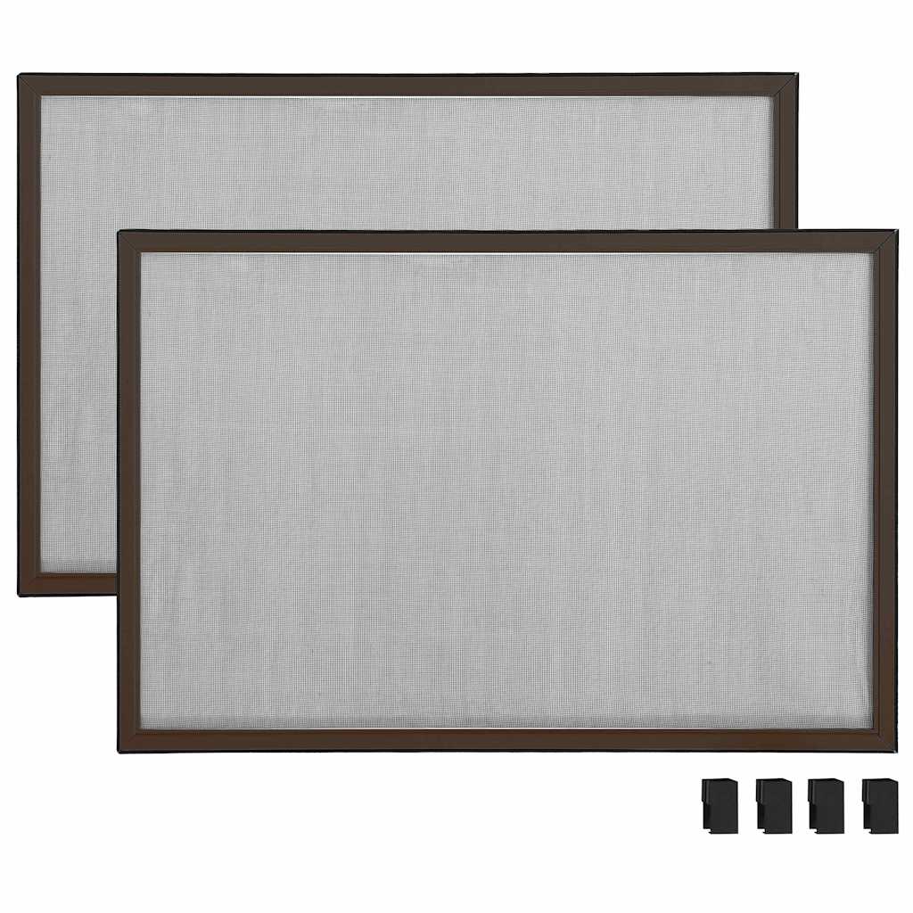 Barna lehúzható ablakszúnyogháló 70 x 150 cm 5