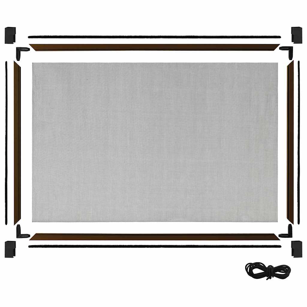 Barna lehúzható ablakszúnyogháló 70 x 150 cm 6