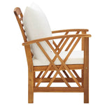 5 részes tömör akácfa kerti ülőgarnitúra párnákkal 5