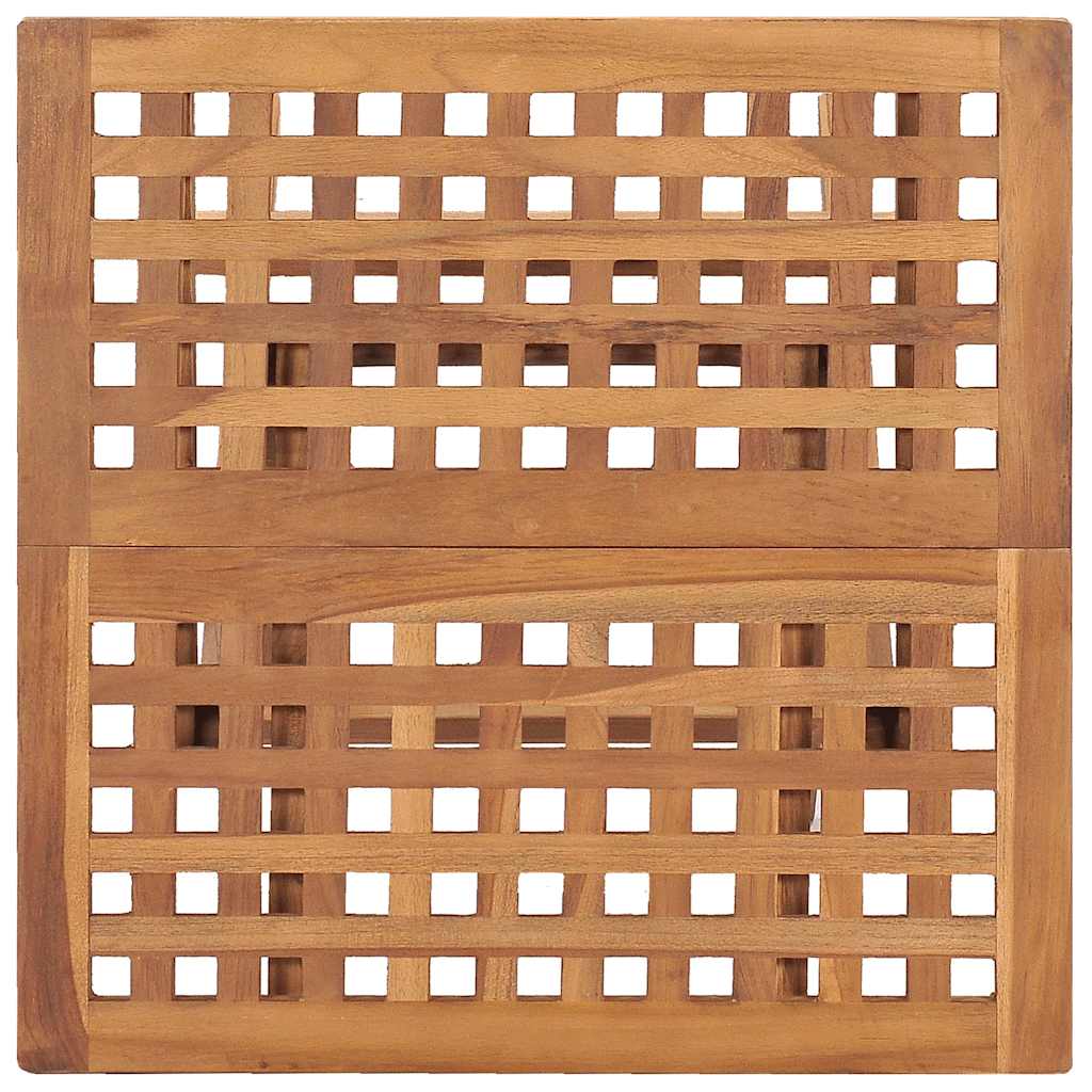 Összecsukható tömör tíkfa kerti asztal 50 x 50 x 50 cm 5