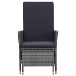 3 részes szürke polyrattan kerti ülőgarnitúra párnákkal 4