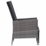 3 részes szürke polyrattan kerti ülőgarnitúra párnákkal 5
