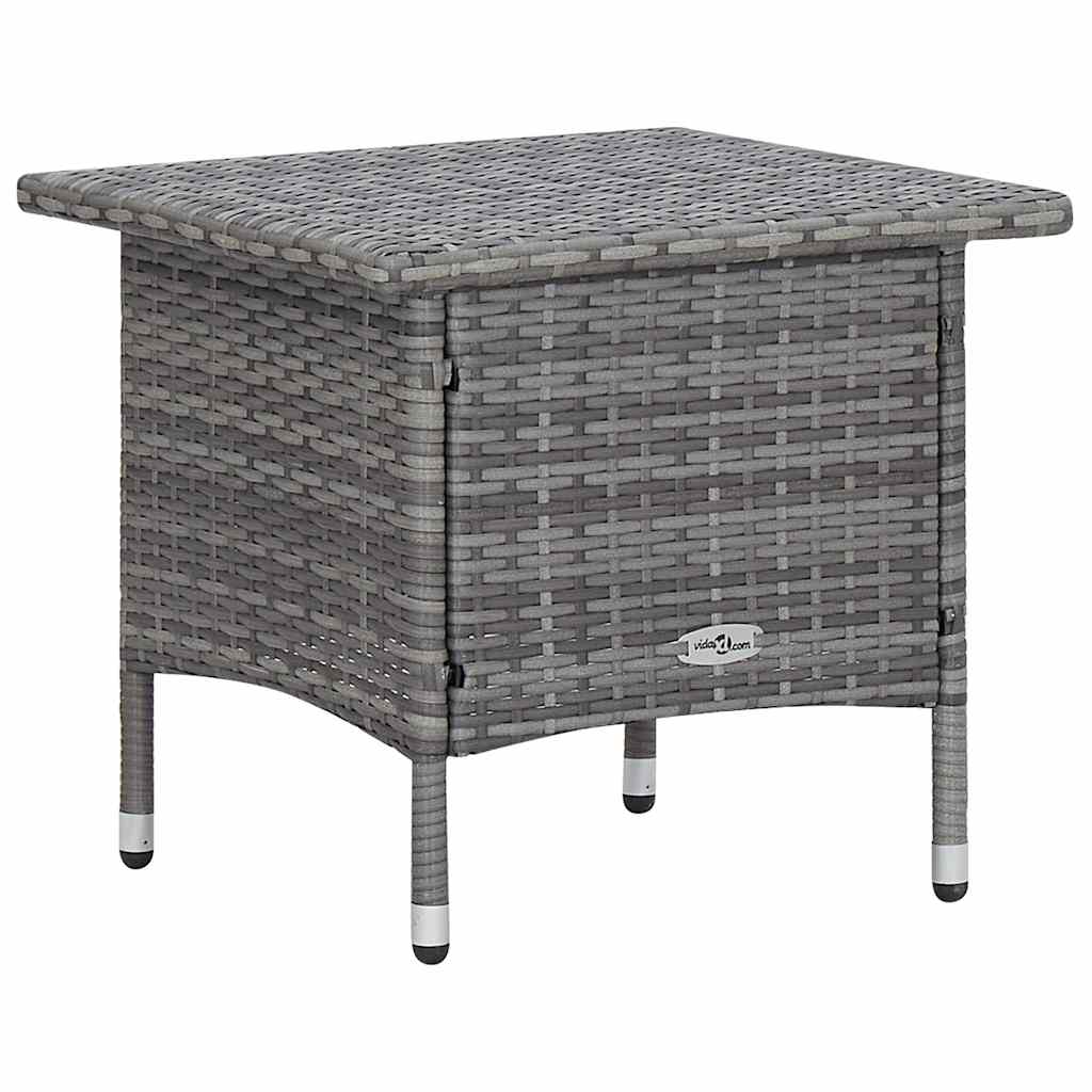 3 részes szürke polyrattan kerti ülőgarnitúra párnákkal 8
