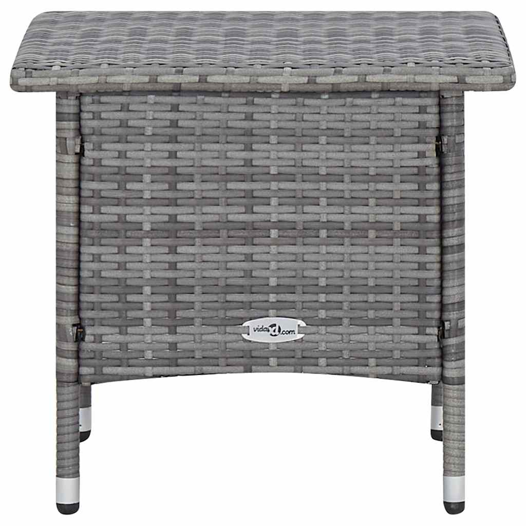 3 részes szürke polyrattan kerti ülőgarnitúra párnákkal 9