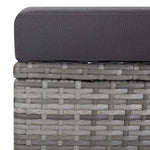 3 részes szürke polyrattan kerti ülőgarnitúra párnákkal 10