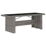 7 részes szürke polyrattan kültéri étkezőgarnitúra párnákkal 4