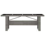 7 részes szürke polyrattan kültéri étkezőgarnitúra párnákkal 5